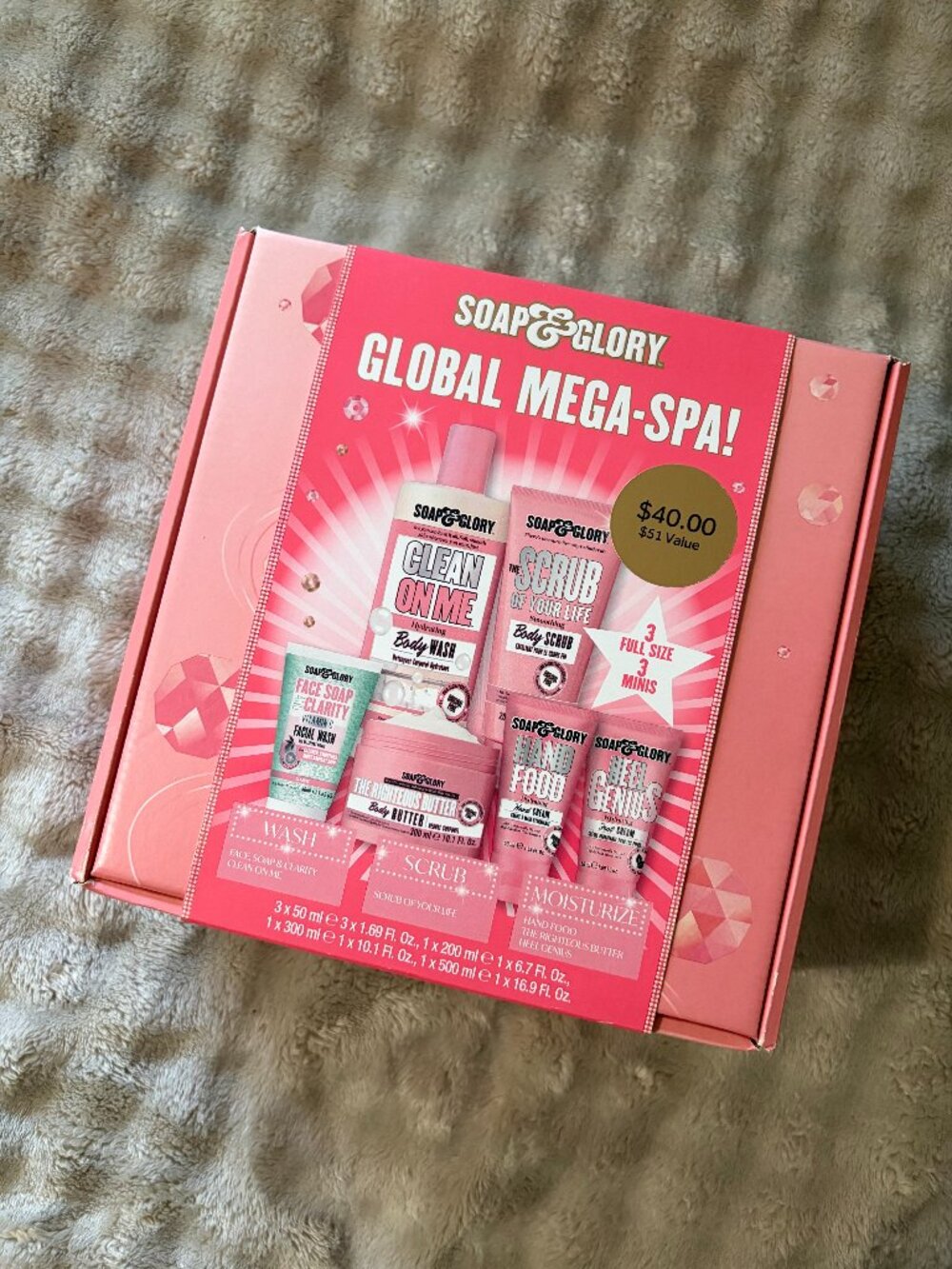 SOAP AND GLORY FEELING SPA-STRUCK GLOBAL MEGA SPA GIFT SET NEW